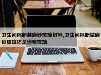 卫生间隔断装磨砂玻璃好吗,卫生间隔断做磨砂玻璃还是透明玻璃